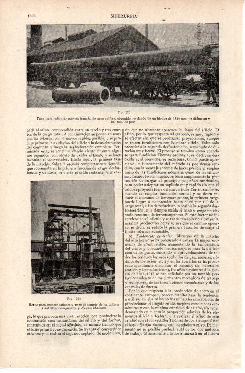 LAMINA ESPASA 38331: Tubo para cañon de marina de Francia
