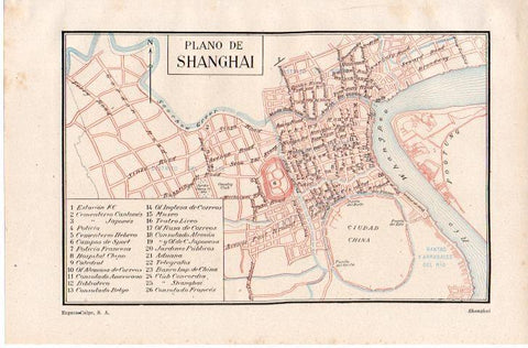 LAMINA ESPASA 38237: Plano de Shanghai