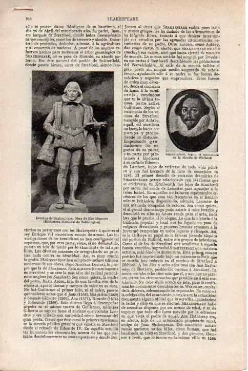 LAMINA ESPASA 38234: Entrada a Shakespeare