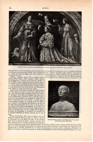 LAMINA ESPASA 38232: Hipolita Sforza y las Santas, por Luini