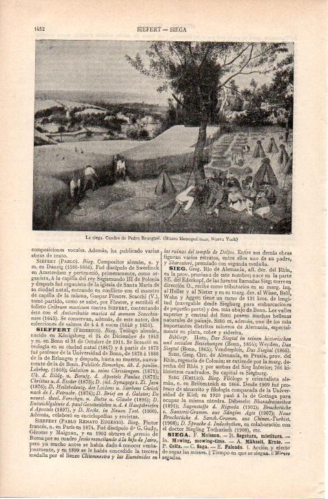 LAMINA ESPASA 38360: La siega, por Brueghel