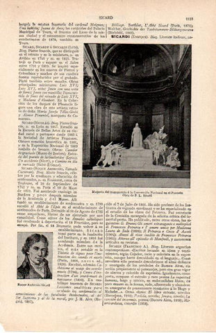 LAMINA ESPASA 38282: Maqueta del monumento a la Convencion Nacional, por Sicard