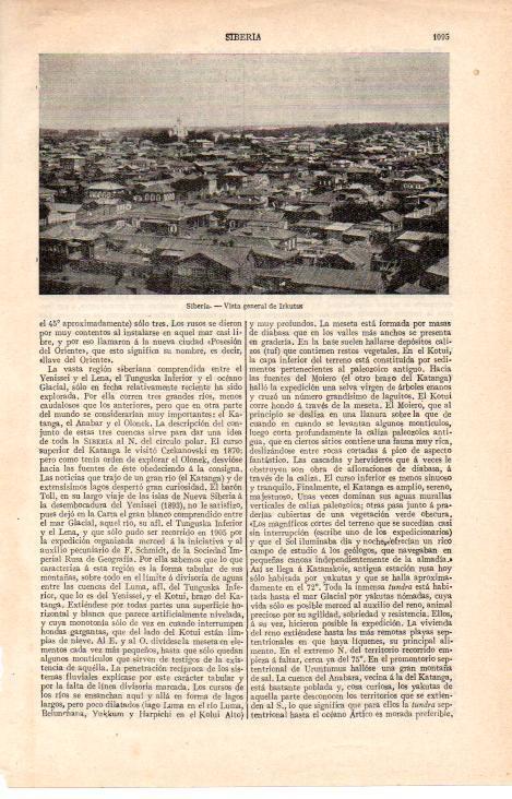 LAMINA ESPASA 38272: Vista de Irkutsk, Siberia