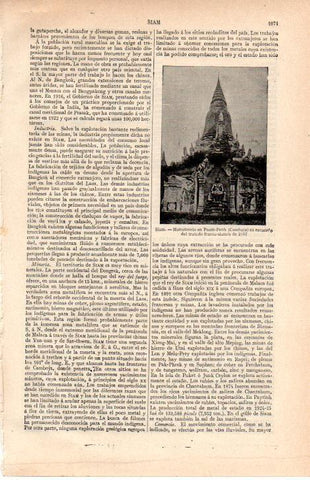 LAMINA ESPASA 38264: Monumento en Pnom-Penh, Camboya