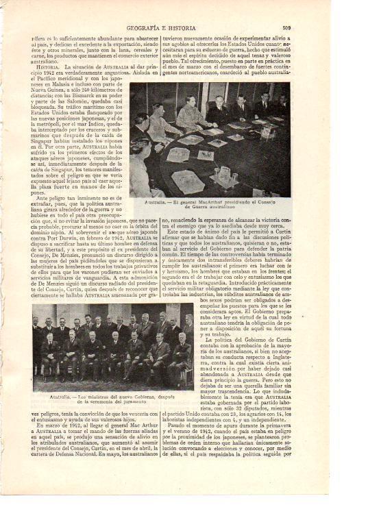 LAMINA ESPASA 38436: Ministros y reunion del gobierno de Australia