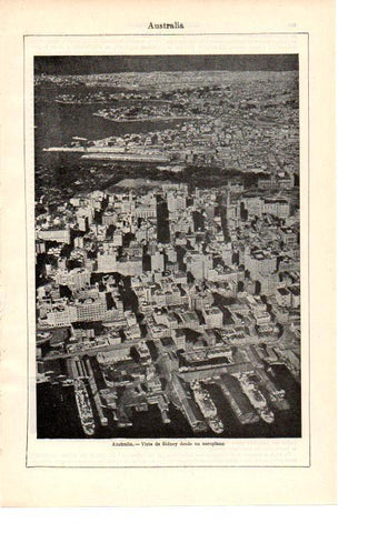 LAMINA ESPASA 38435: Vista aerea de Sydney, Australia