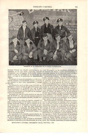LAMINA ESPASA 38485: Tripulacion americana de un bombardero