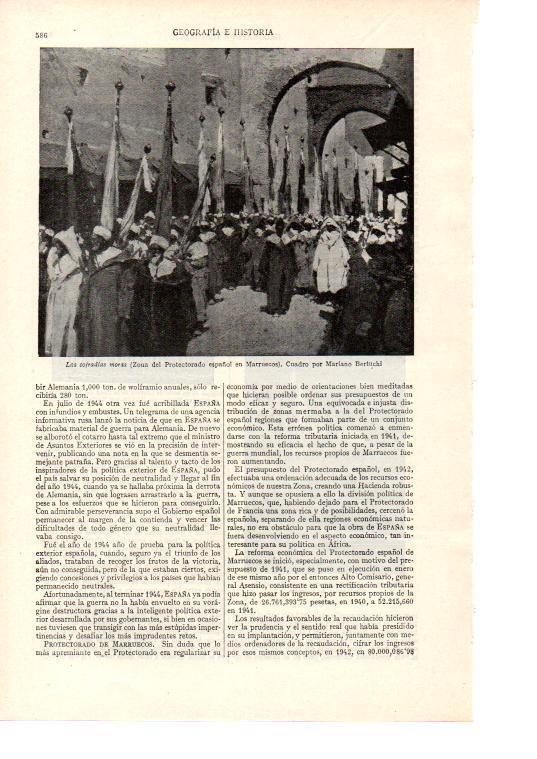 LAMINA ESPASA 38481: Las Cofradias Moras, poor Mariano Bertuchi