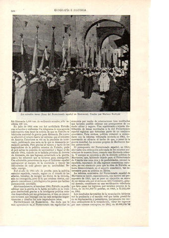 LAMINA ESPASA 38481: Las Cofradias Moras, poor Mariano Bertuchi