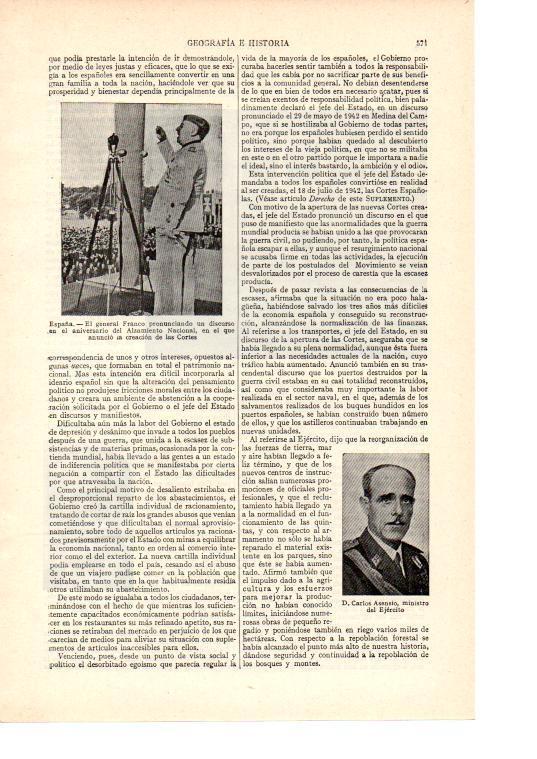 LAMINA ESPASA 38476: Franco en un discurso del aniversario del Alzamiento Nacional