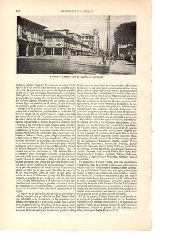LAMINA ESPASA 38472: Avenida Diez de Agosto de Guayaquil, Ecuador