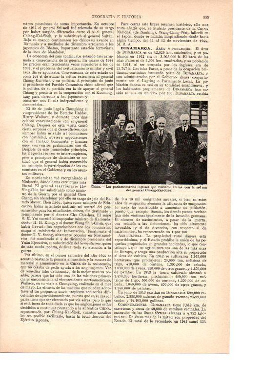 LAMINA ESPASA 38470: Parlamentarios de Inglaterra con la señora del General Chiang-Kai-Shek