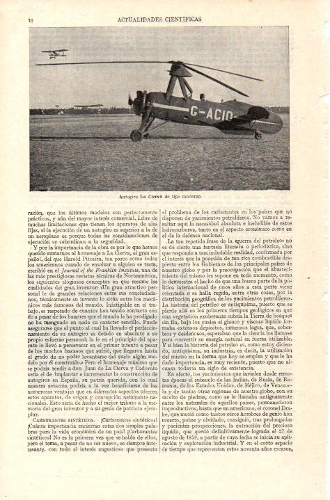 LAMINA ESPASA 38392: Autogiro La Cierva moderno