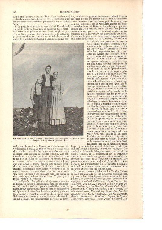 LAMINA ESPASA 38413: Jane Wynman y Gregory Peck en El despertar