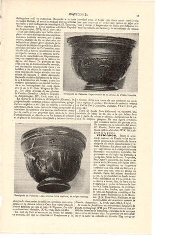 LAMINA ESPASA 38405: Copas de la necropolis de Palencia