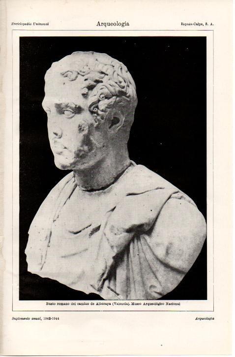 LAMINA ESPASA 38402: Busto romano de Alboraya, Valencia