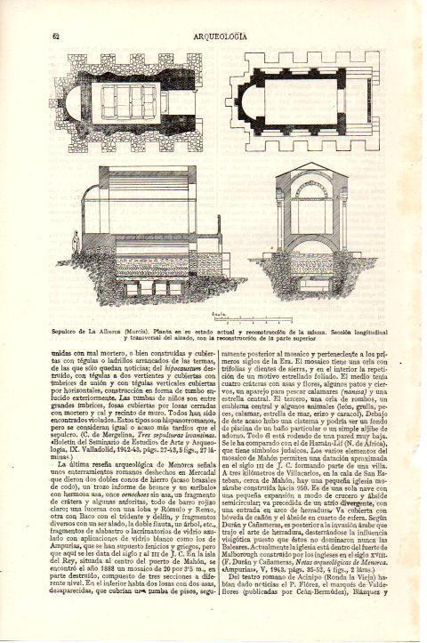 LAMINA ESPASA 38400: Sepulcro del yacimiento de La Alberca, Murcia