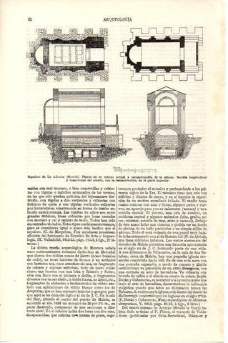LAMINA ESPASA 38400: Sepulcro del yacimiento de La Alberca, Murcia