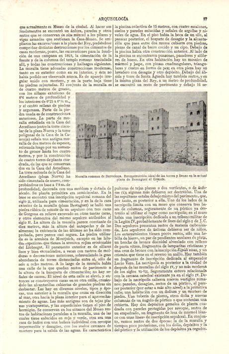 LAMINA ESPASA 38398: Muralla romana de Barcelona