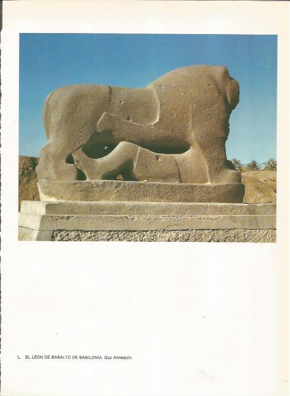 LAMINA 27669: Leon de basalto de Babilonia, Irak
