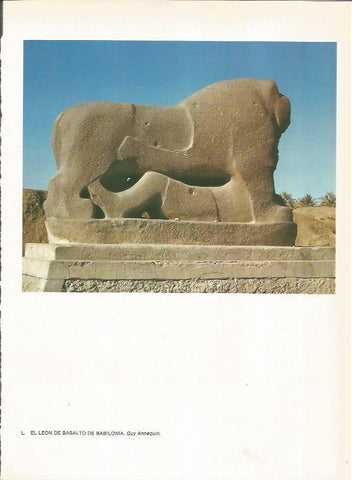 LAMINA 27669: Leon de basalto de Babilonia, Irak