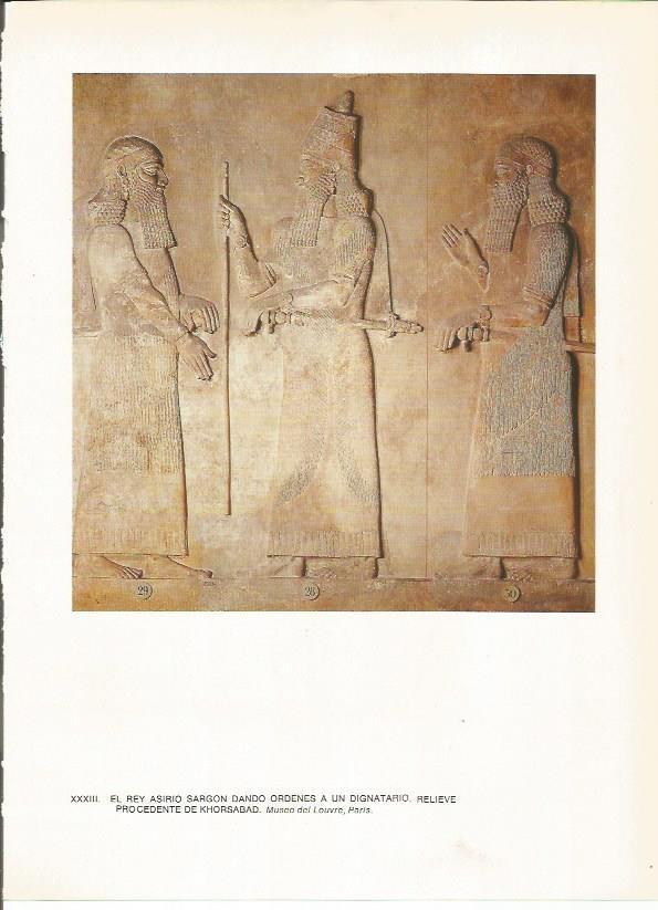 LAMINA 27652: El rey asirio Sargon. Relieve de Jorsabad, Irak