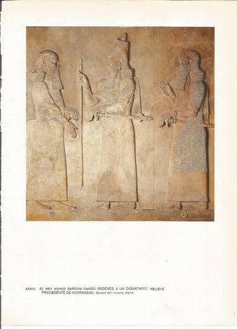 LAMINA 27652: El rey asirio Sargon. Relieve de Jorsabad, Irak