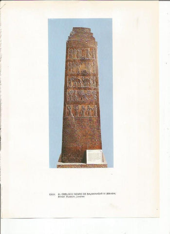 LAMINA 27651: Obelisco negro de Salmanasar III de Asiria