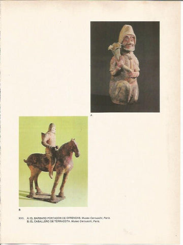 LAMINA 27579: Caballero de terracota y Barbaro portador de ofrendas