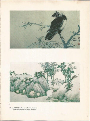 LAMINA 27602: Corneja y Paisaje, China