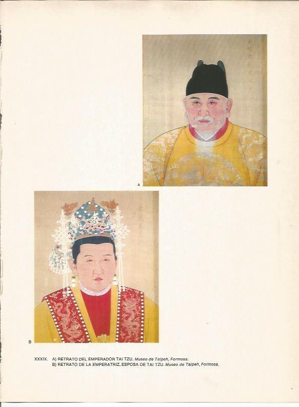 LAMINA 27601: Retrato del emperador Tai Tzu y de su esposa