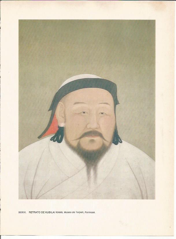 LAMINA 27598: Retrato de Kubilai Khan