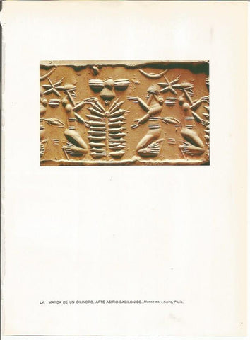 LAMINA 27674: Marca de un sello cilindro de Mesopotamia