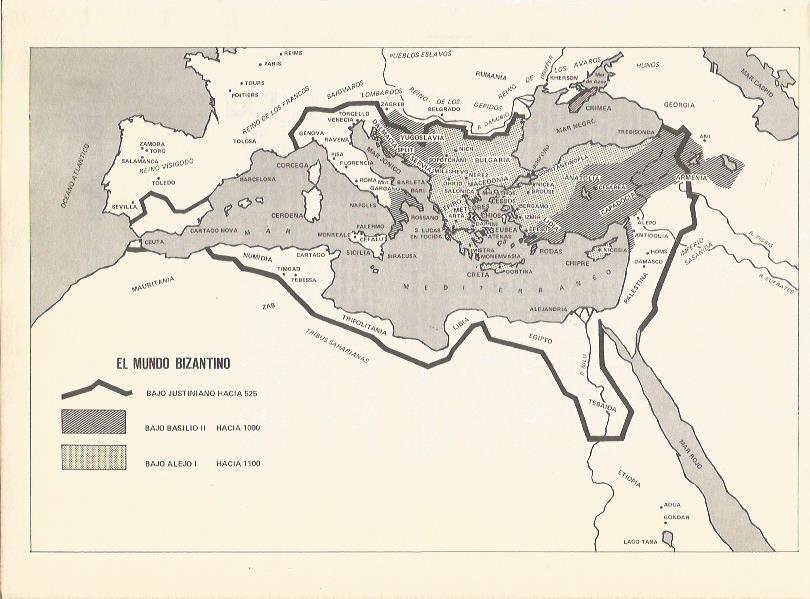 LAMINA 27676: Mapa del imperio de Bizancio