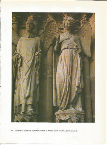 LAMINA 27748: El Angel de la Sonrisa de la catedral de Reims, Francia