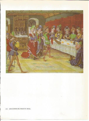 LAMINA 27786: Una comida del siglo XV, anonimo