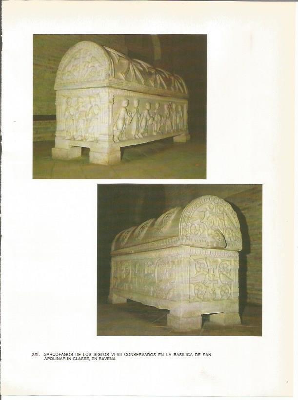 LAMINA 27697: Sarcofagos de la basilica de San Apolinar in Classe en Ravena, Italia