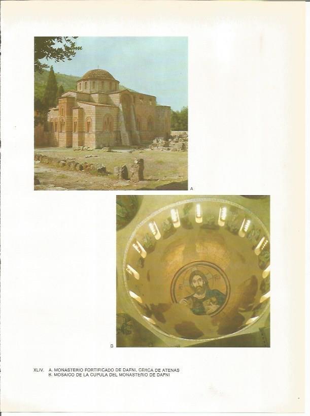 LAMINA 27720: Monasterio de Dafni y cupula, Grecia