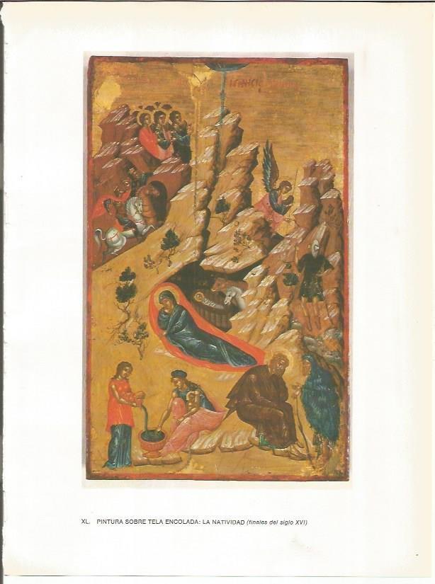 LAMINA 27716: La Natividad, pintura bizantina