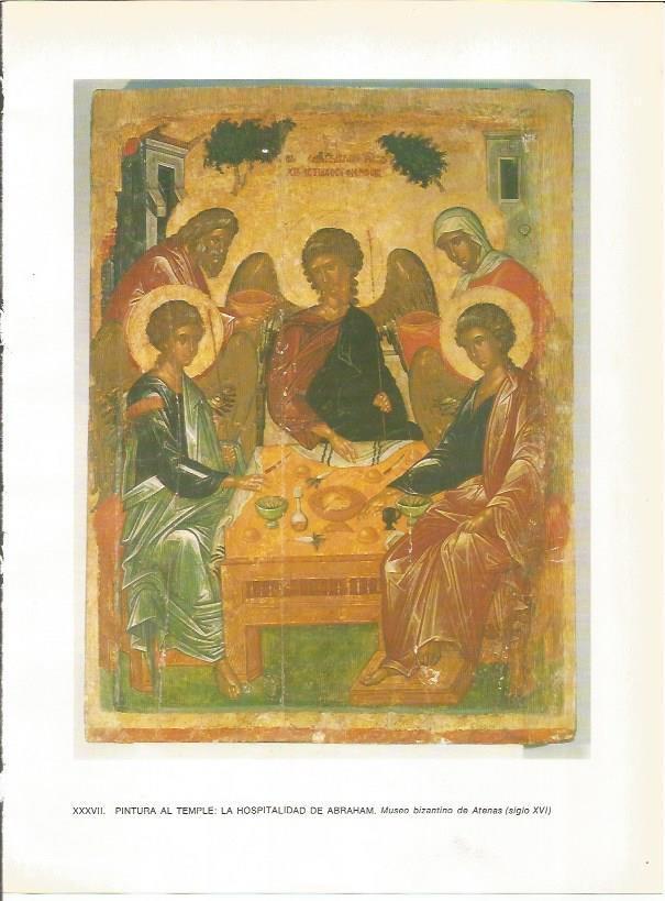 LAMINA 27713: La Hospitalidad de Abraham, pintura bizantina