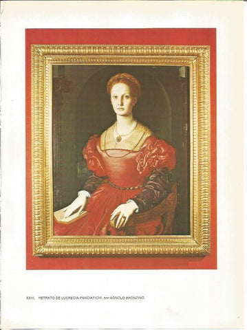LAMINA 27414: Retrato de Lucrecia Panciatichi, por A. Bronzino