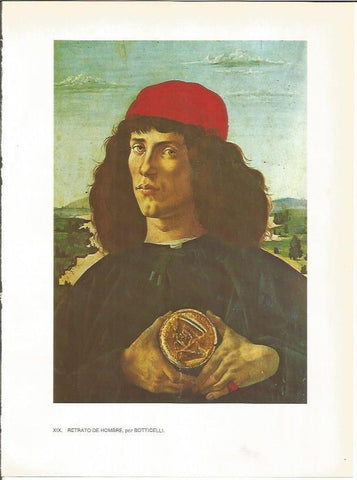 LAMINA 27410: Retrato de hombre, por Botticelli