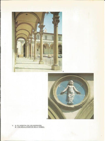 LAMINA 27396: Hospital de los Inocentes y medallones de Della Robbia, Florencia