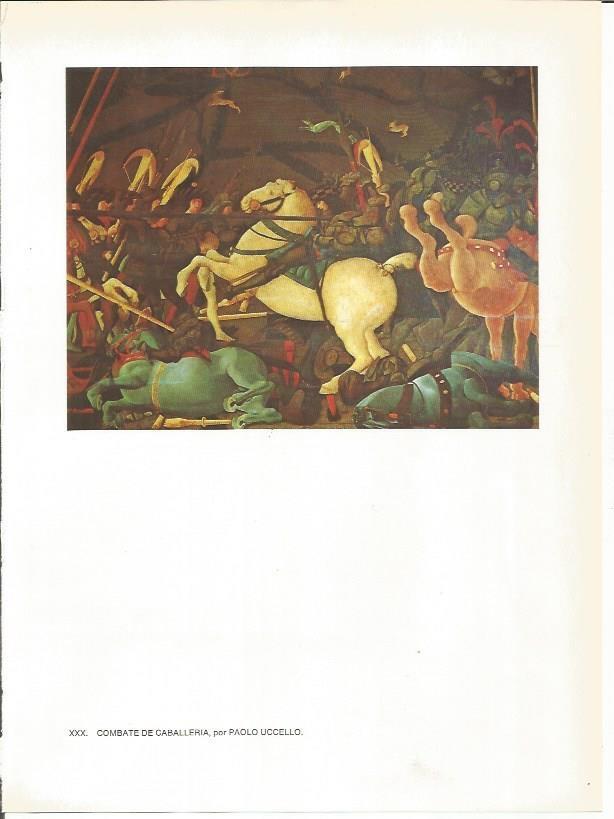LAMINA 27421: Combate de caballeria, por P. Uccello