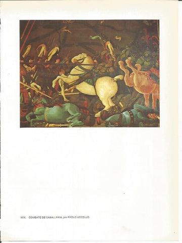 LAMINA 27421: Combate de caballeria, por P. Uccello