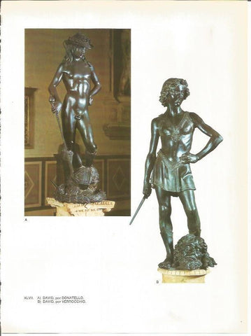 LAMINA 27438: David, por Donatello y por Verrocchio