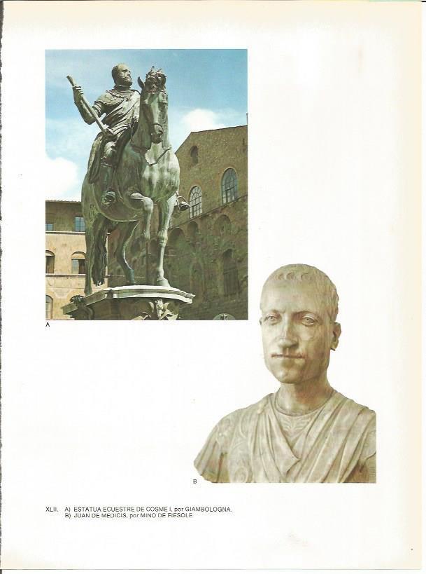 LAMINA 27433: Estatua ecuestre de Cosme I y busto de Juan de Medicis