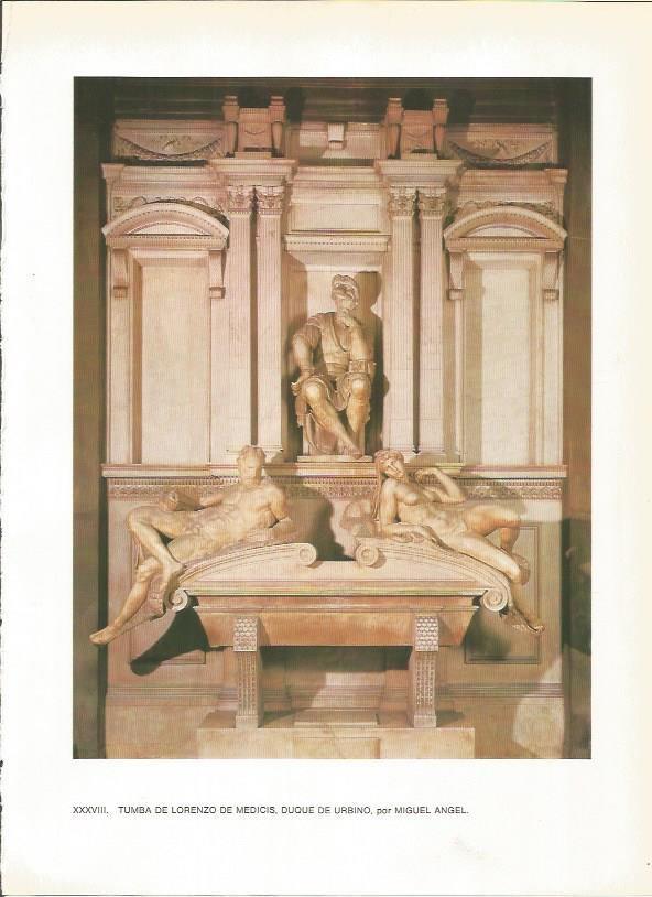 LAMINA 27429: Tumba de Lorenzo de Medicis por Miguel Angel