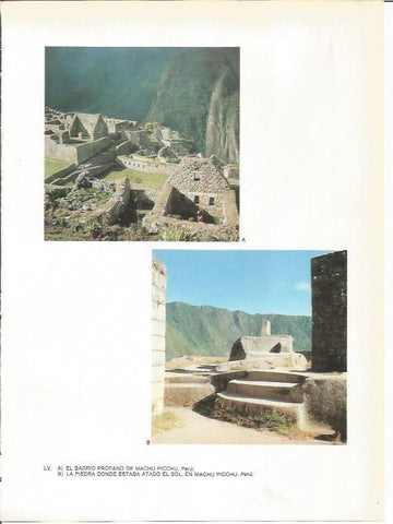 LAMINA 27390: Barrio profano y piedra del Sol del Machu Picchu, Peru
