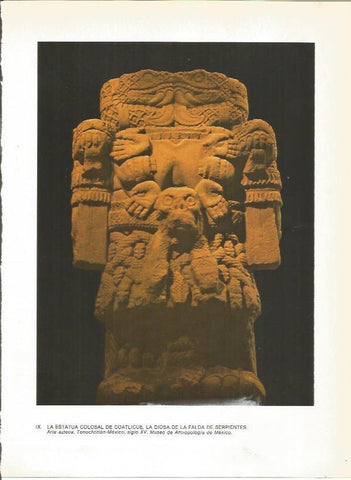 LAMINA 27344: Estatua de la diosa Coatlicue
